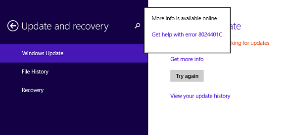 win8检查更新出现8024401c错误怎么办